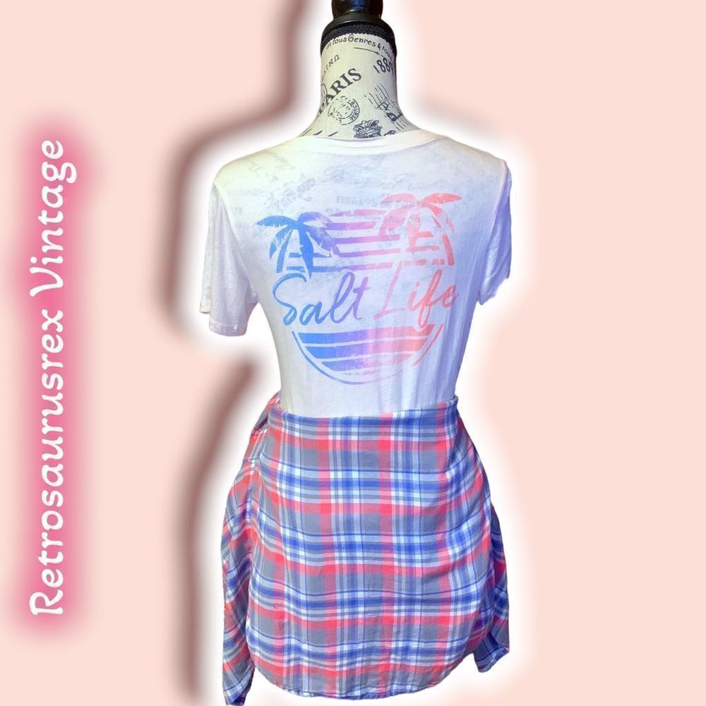 Bundle! Salt Life T Shirt / Jachs Girlfriend Flannel Back to School Bundle - Picture 8 of 9
